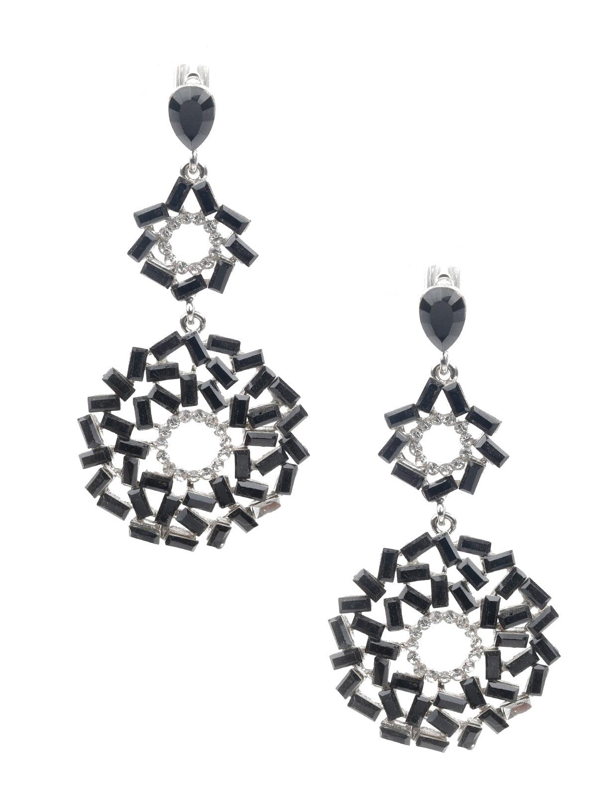 Women's Black Dangle Earring