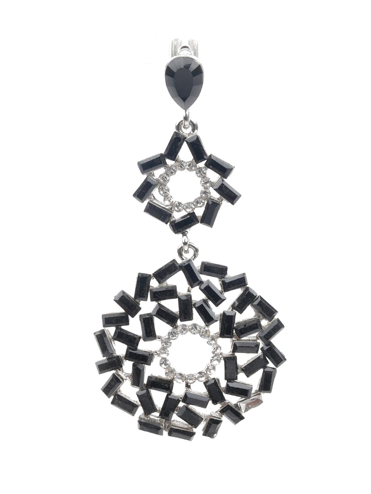 Women's Black Dangle Earring
