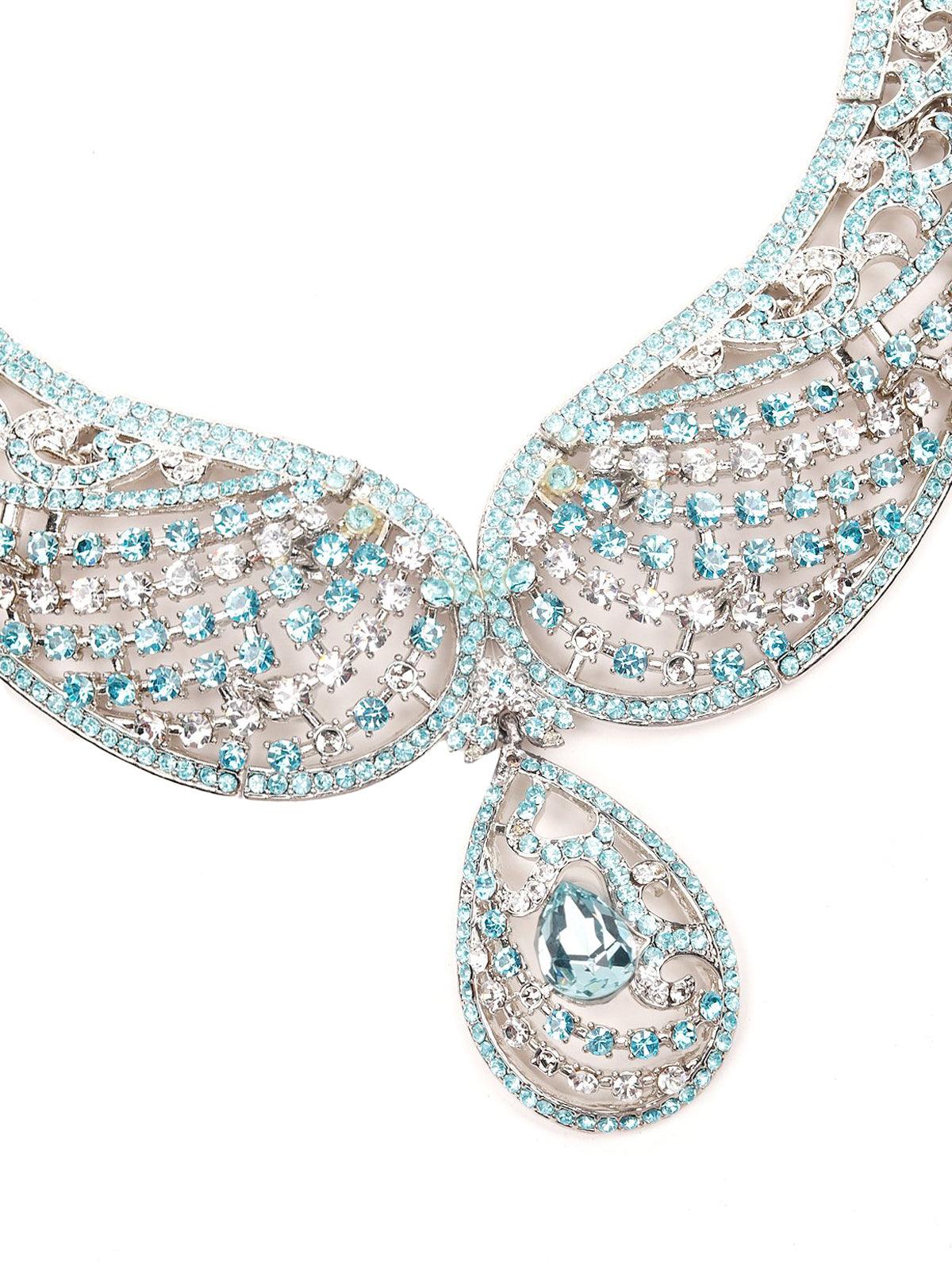 Women's Blue And White Stones Se