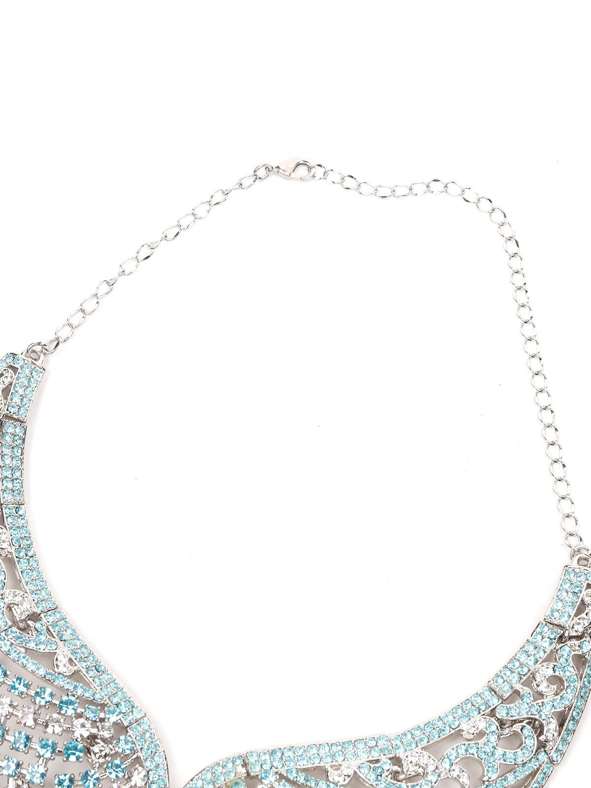 Women's Blue And White Stones Se