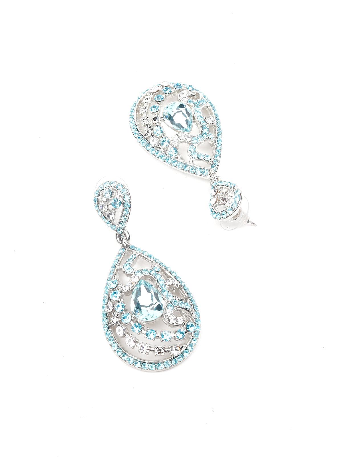 Women's Blue And White Stones Se