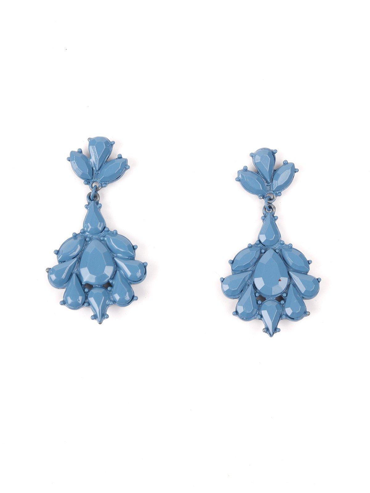 Women's Blue Chandelier Tear Drop Earring