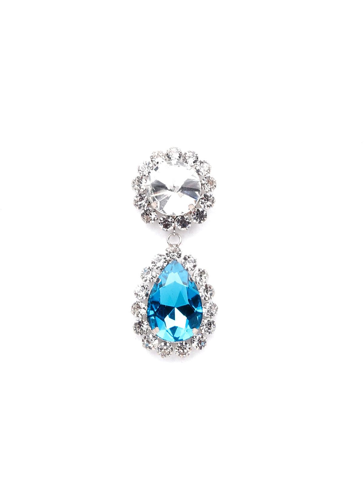 Women's Blue Crystal Elegant Drop Earring
