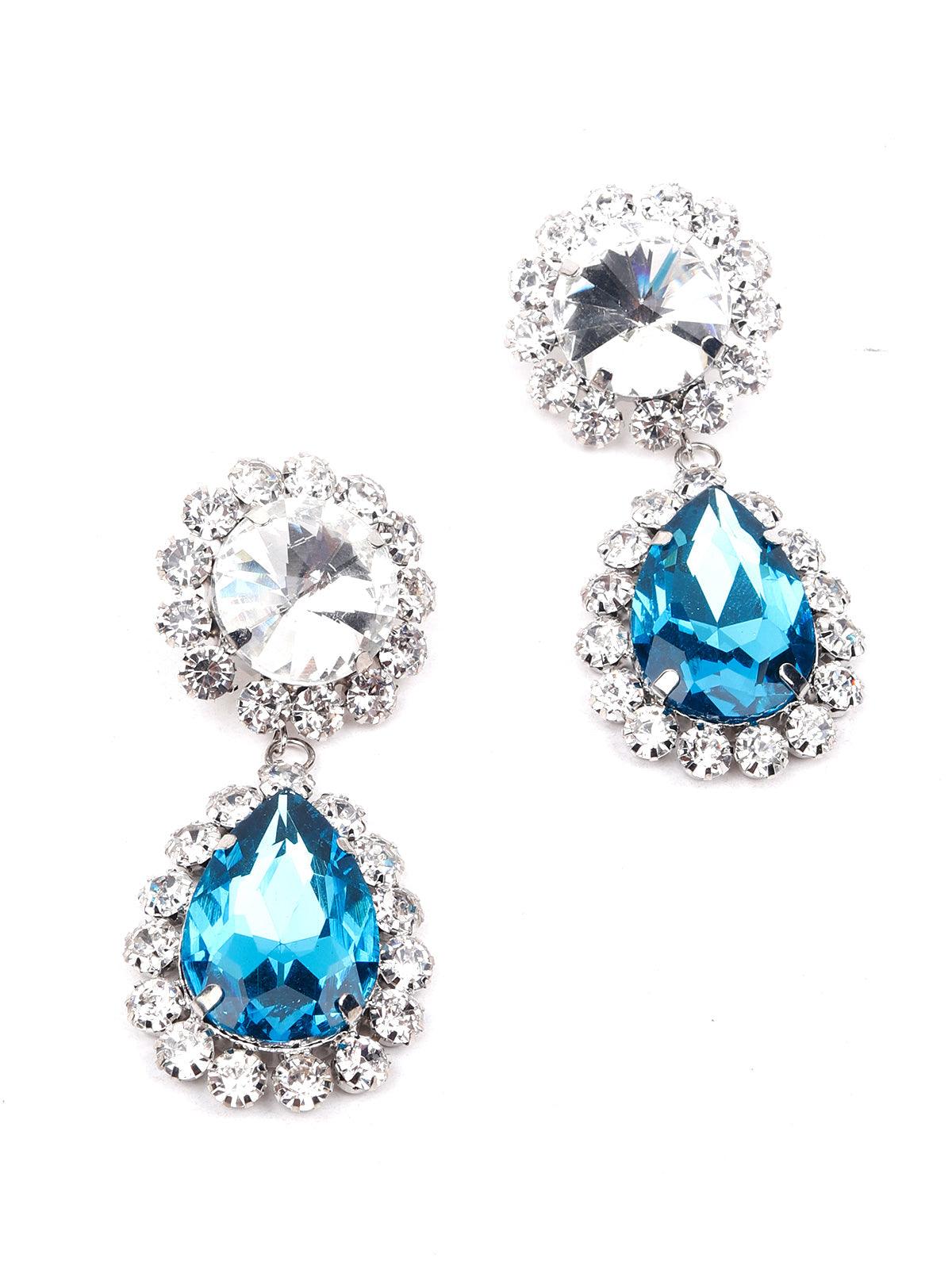 Women's Blue Crystal Elegant Drop Earring