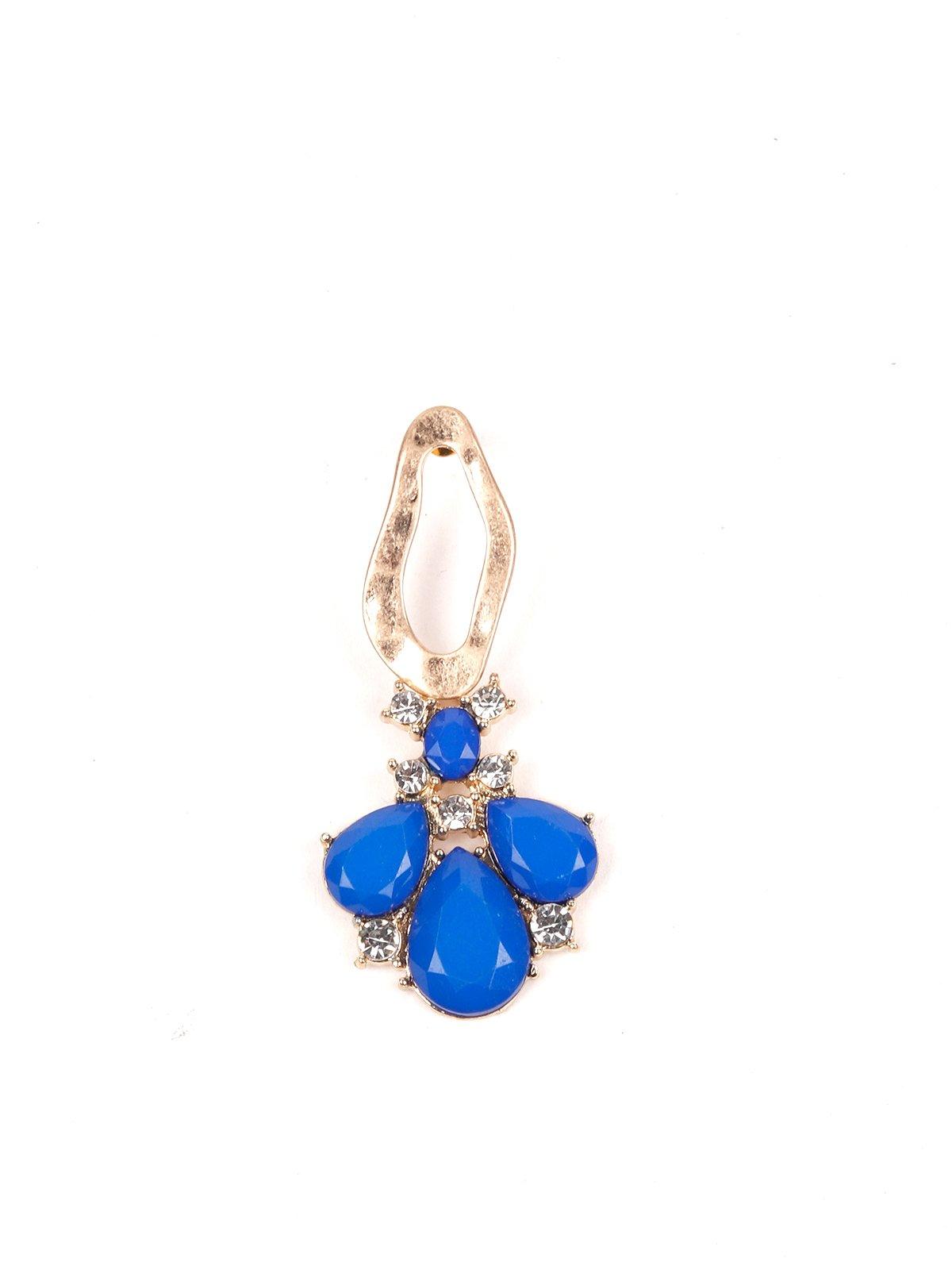 Women's Blue Earring With Embellished Crystal
