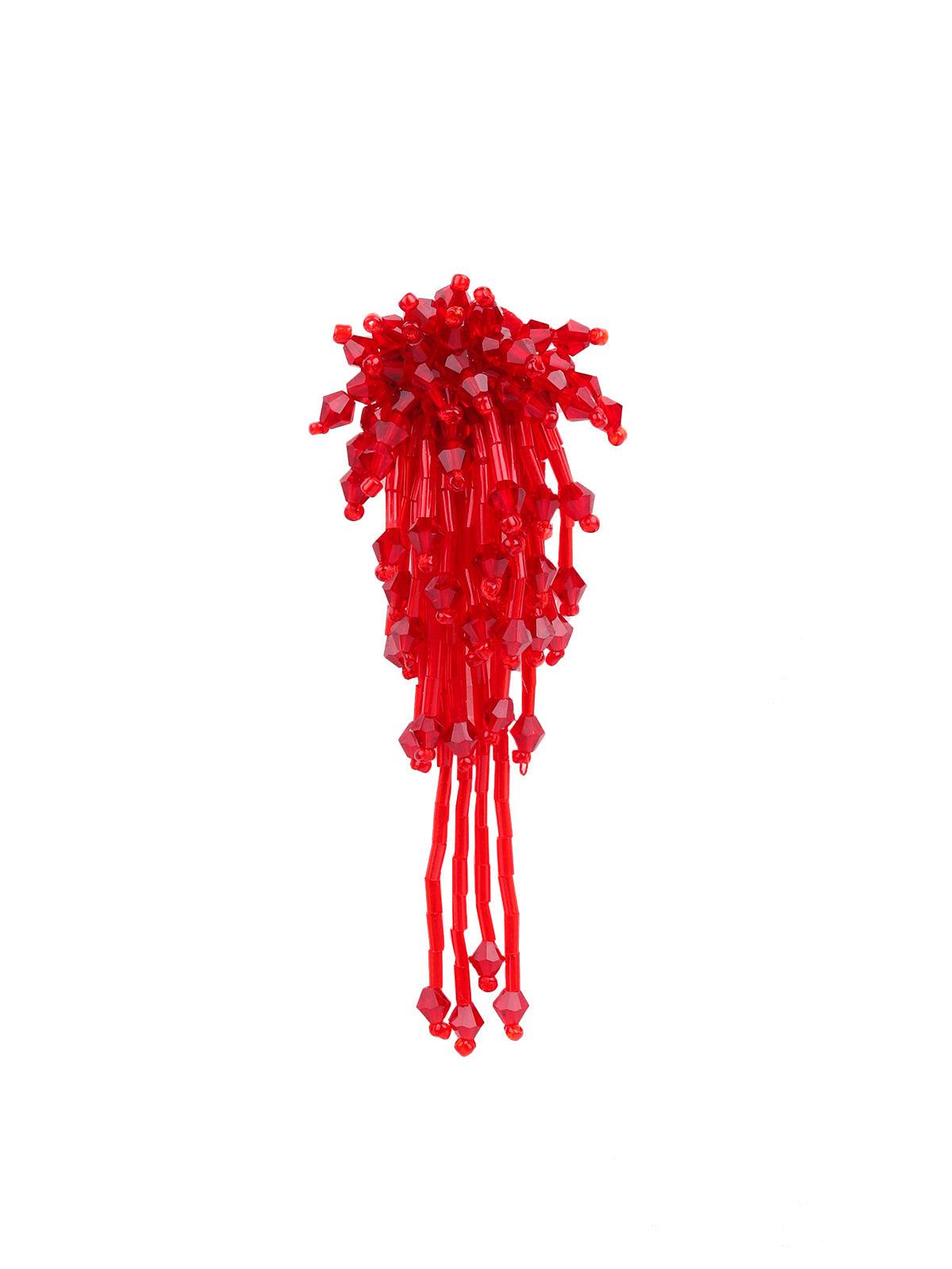 Women's Bright Red Stunning Statement Earring