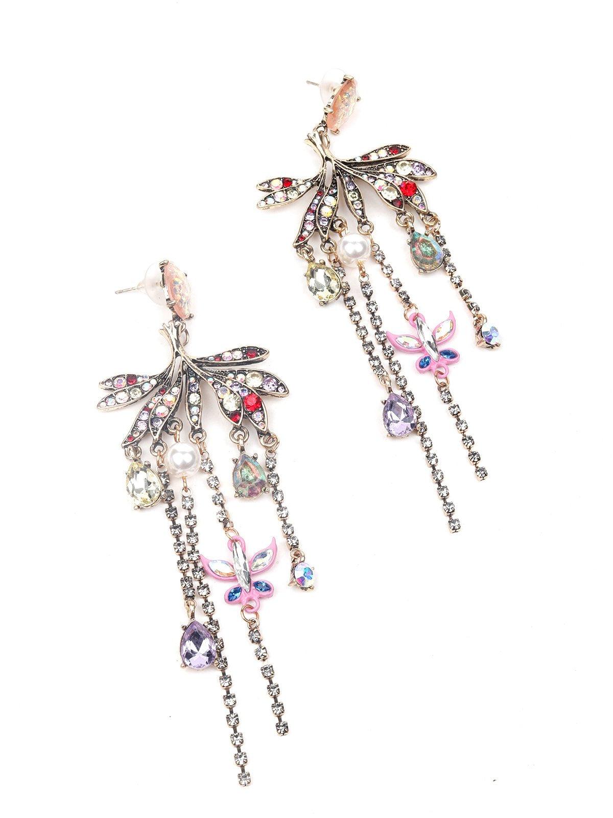 Women's Butterfly Tassel Statement Earring