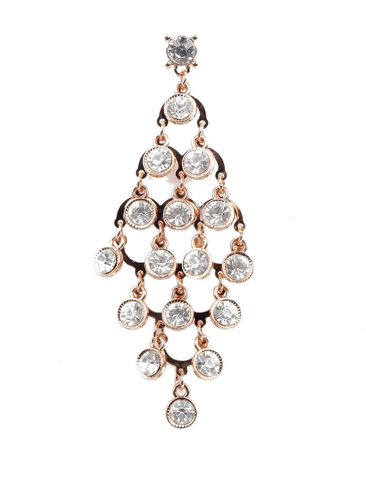 Women's Chandler Studded Golden Drop Earring