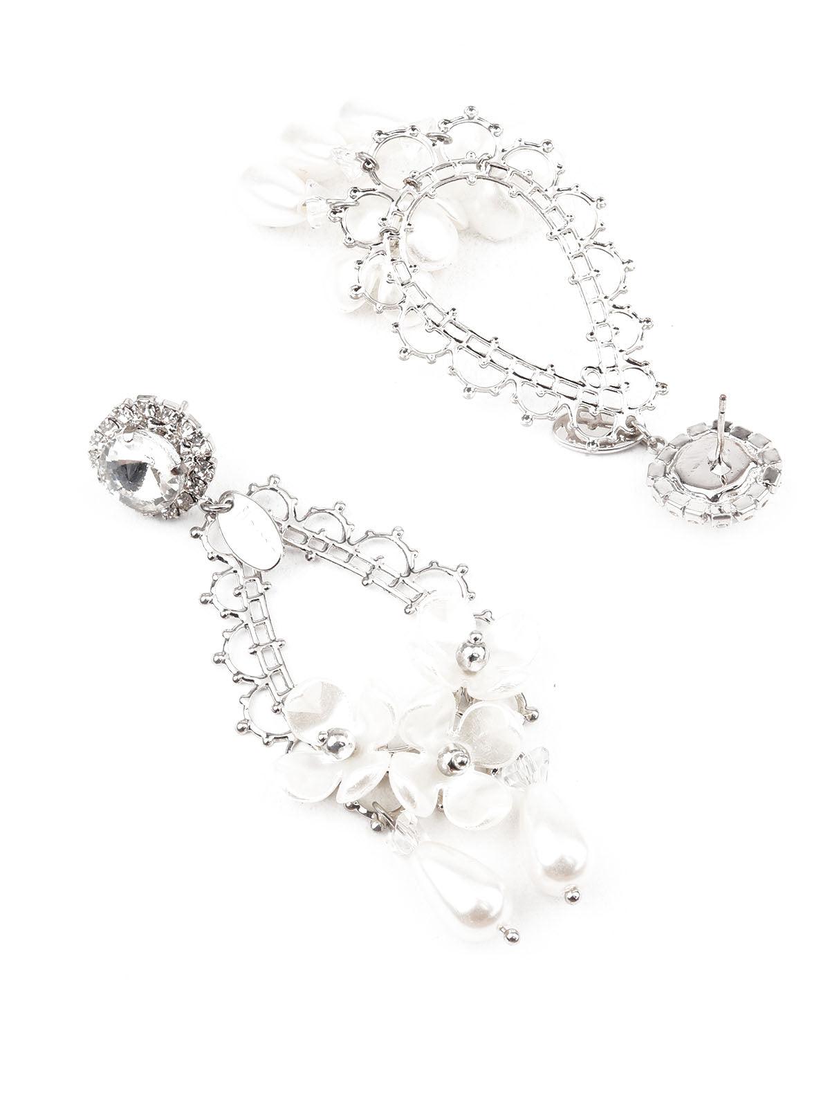 Women's Classy White Dangle Earring