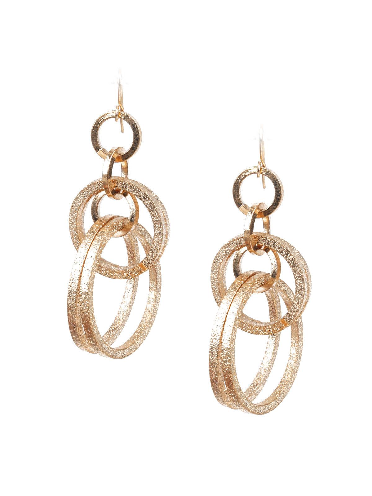 Women's Sunshine Gold Hoops Earring