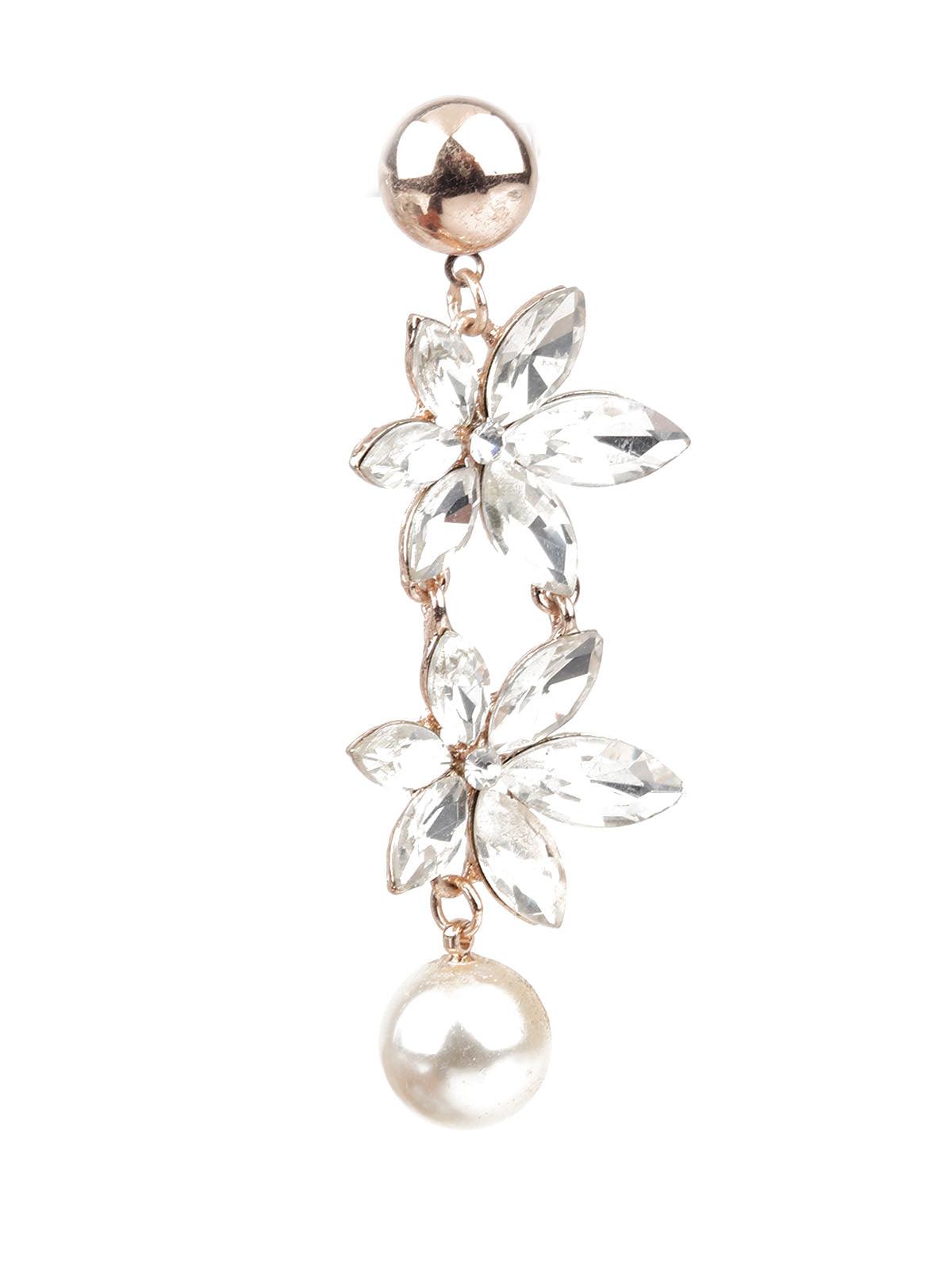 Women's Trendy Gold And White Earring