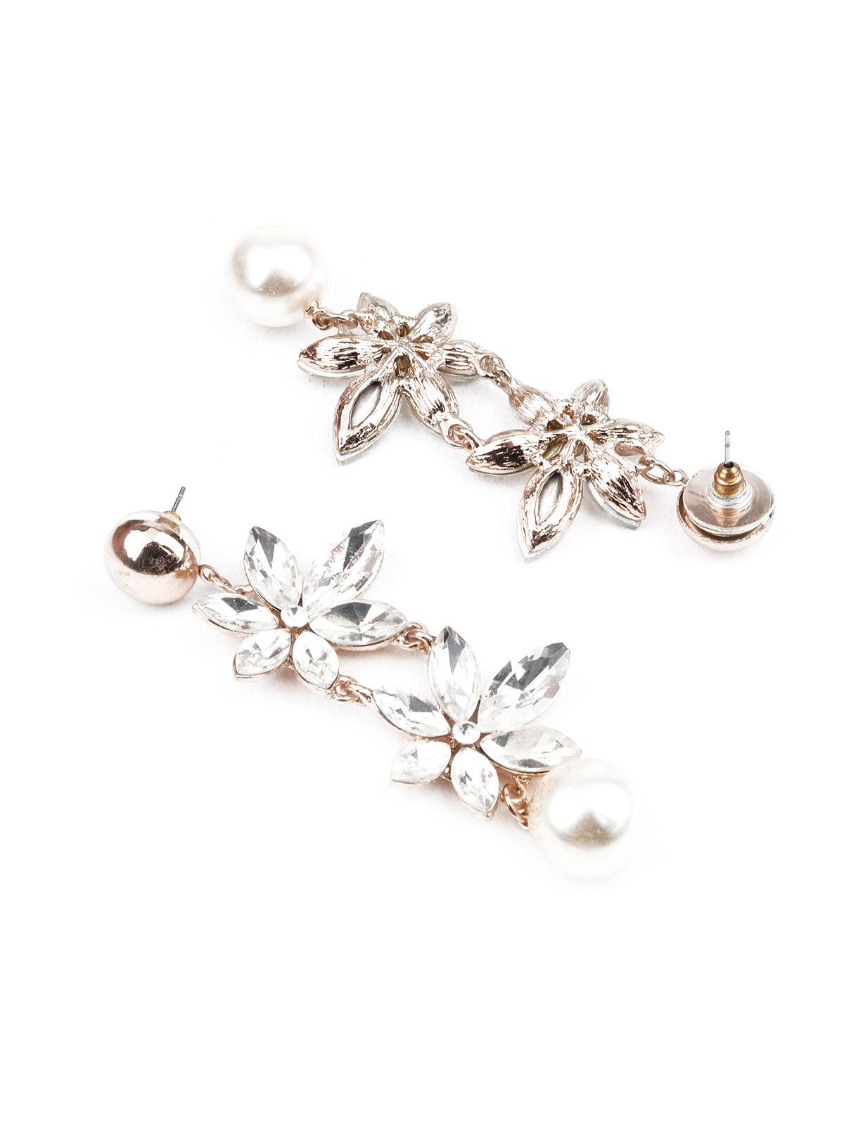 Women's Trendy Gold And White Earring