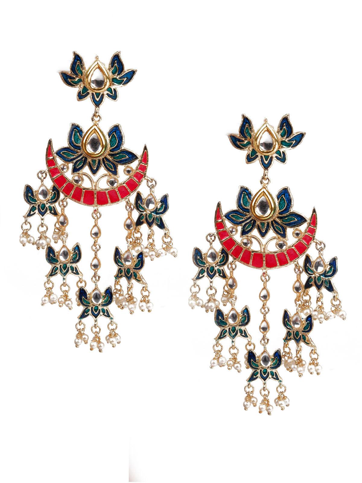 Women's Traditional Multicolored Chandbali Earring
