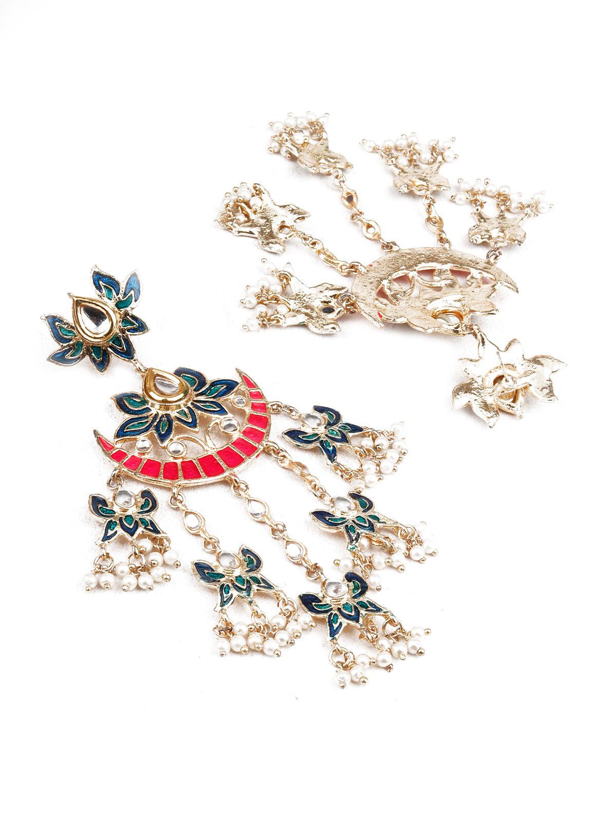 Women's Traditional Multicolored Chandbali Earring