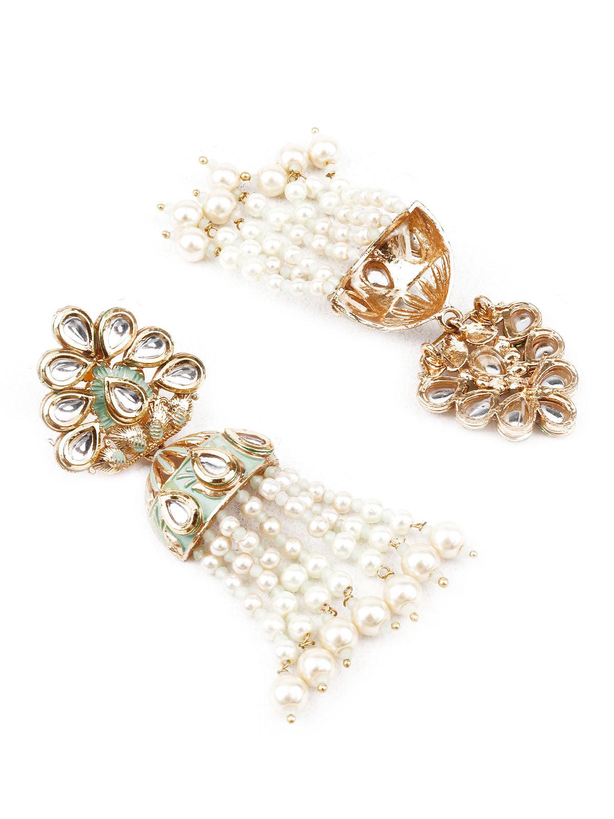 Women's Sunshine White And Green Dangle Earring