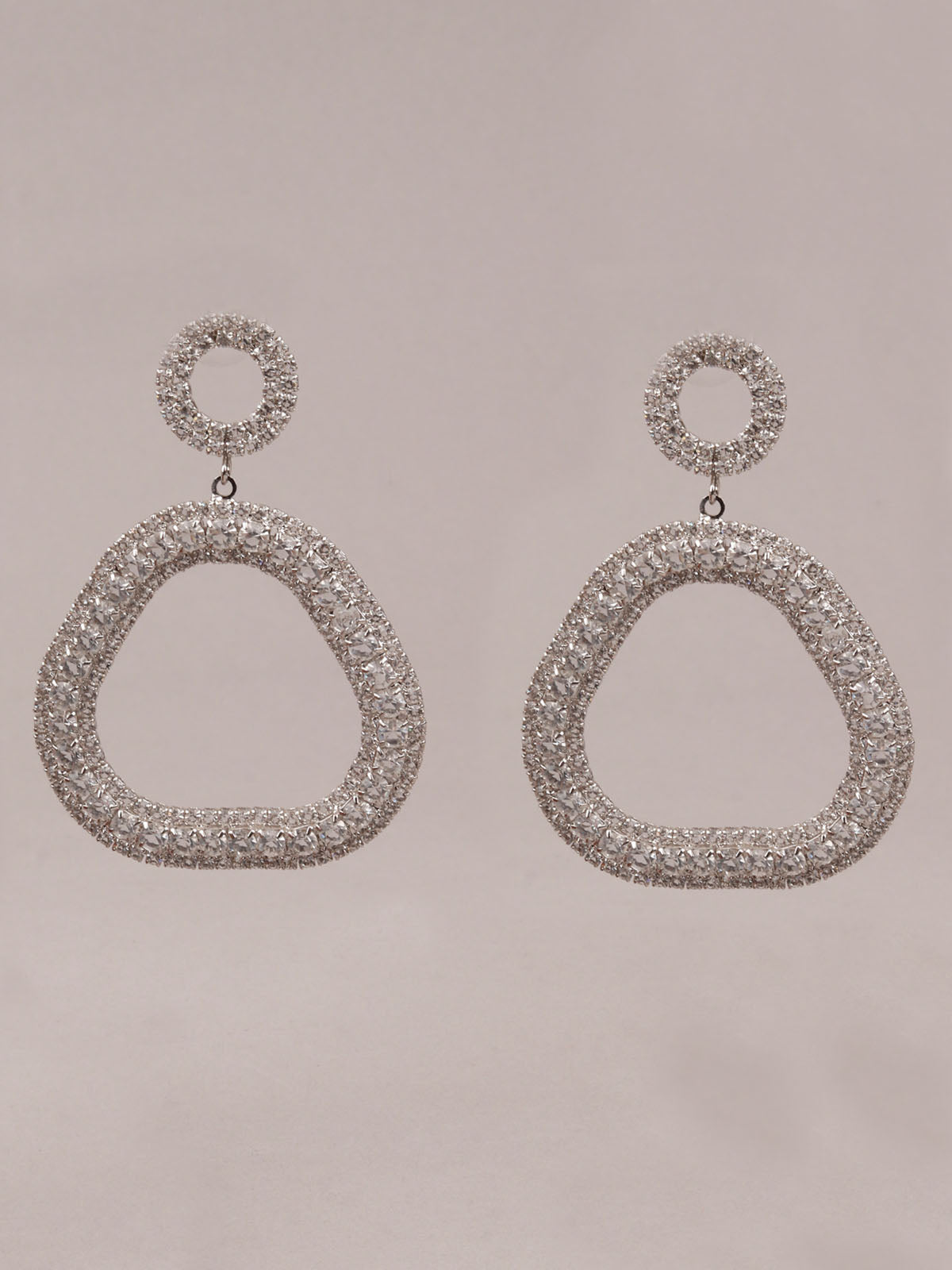 Women's White Dangle Earring