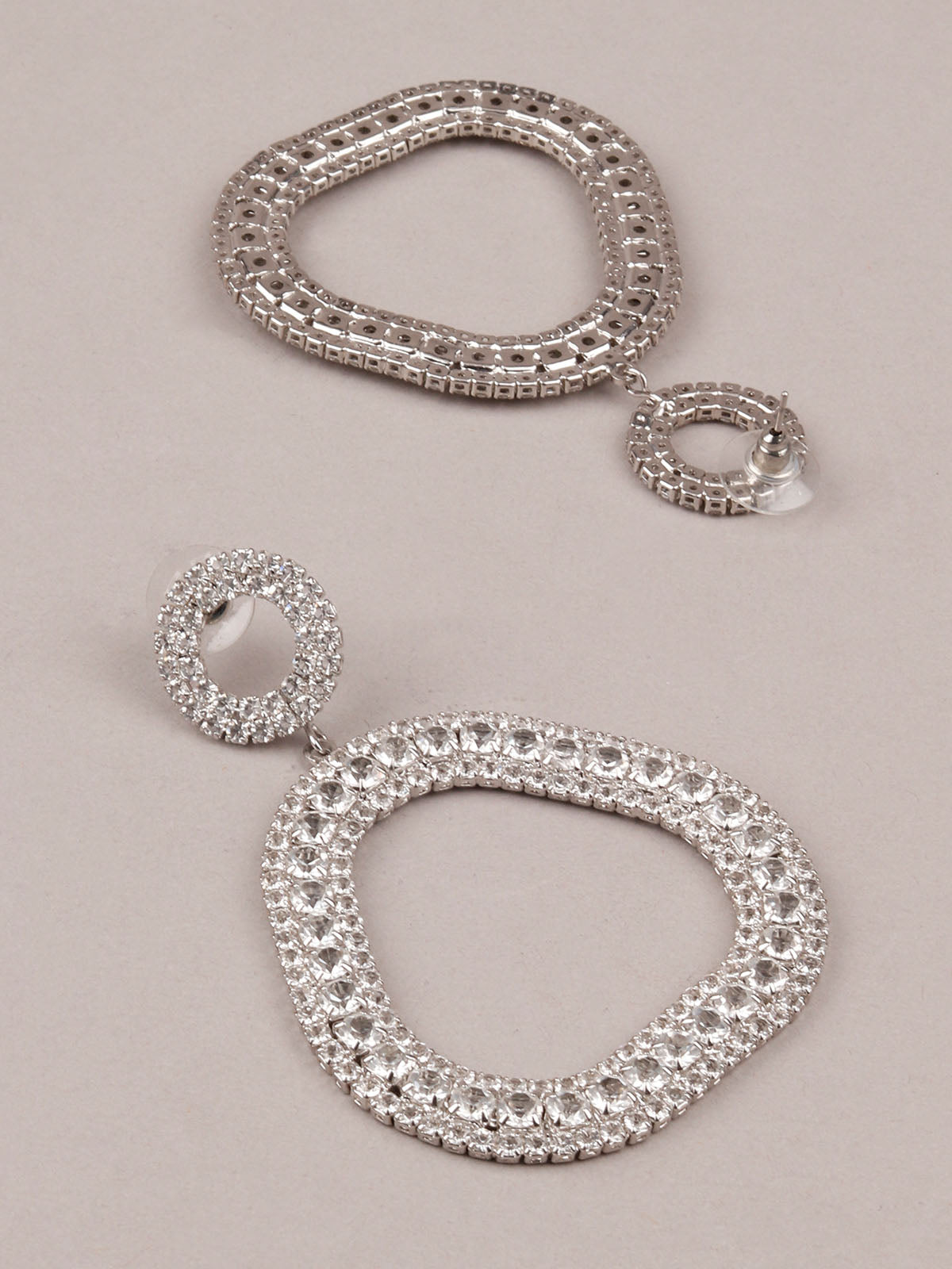 Women's White Dangle Earring