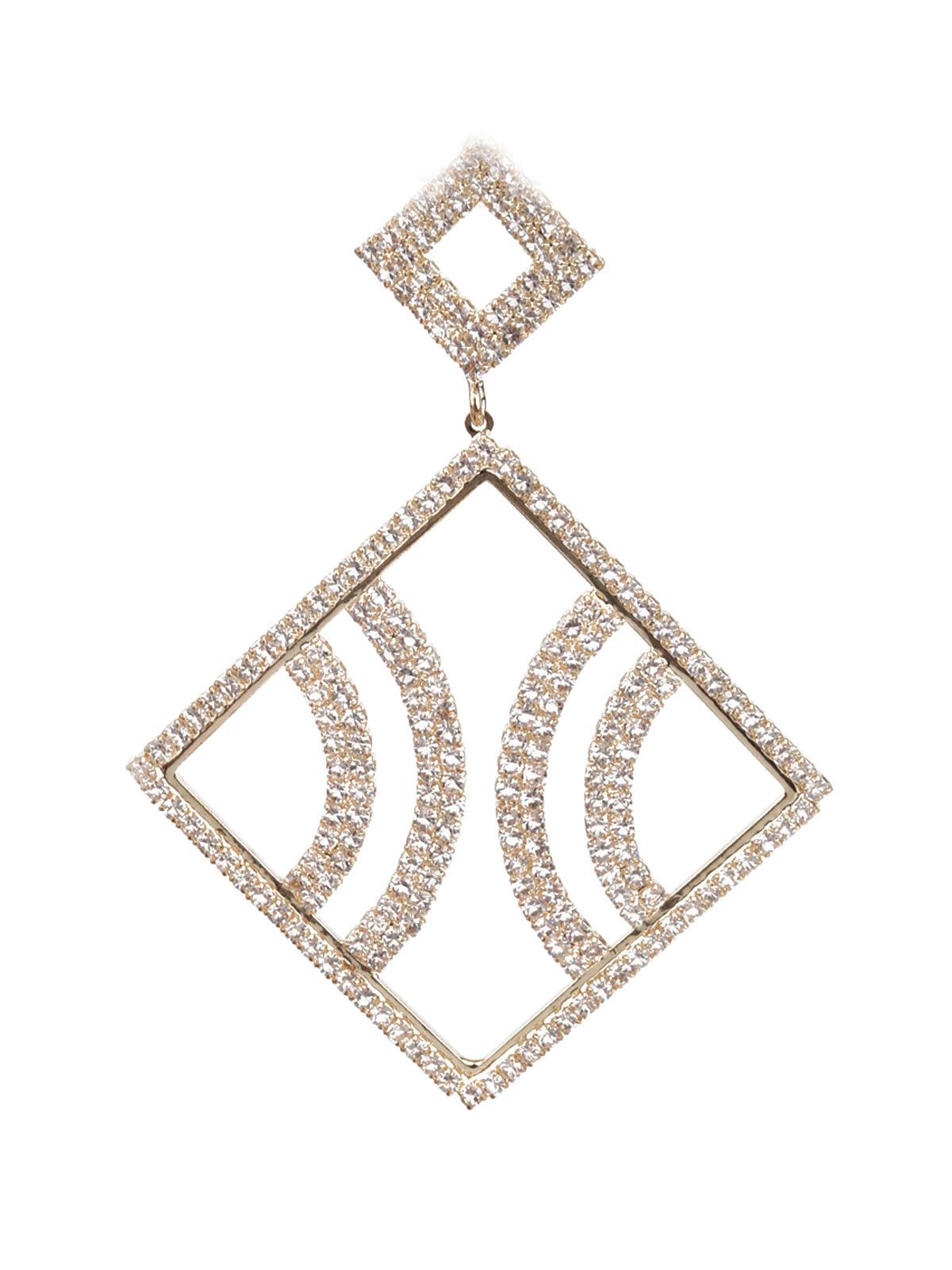Women's Sunshine Gold And White Dangler Earring
