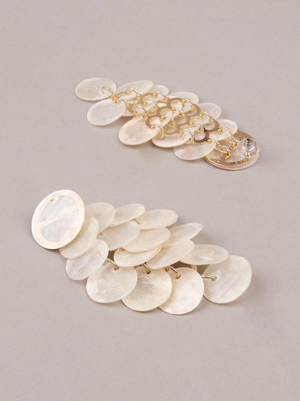 Women's White Dangle Earring