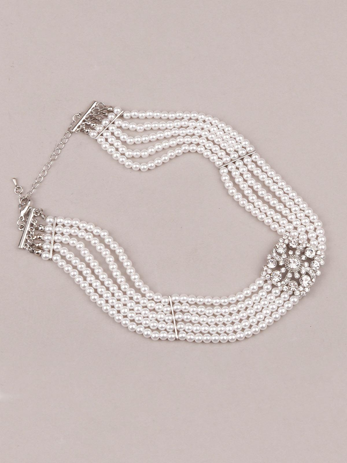Women's Pretty White Pearly Necklace For Wome