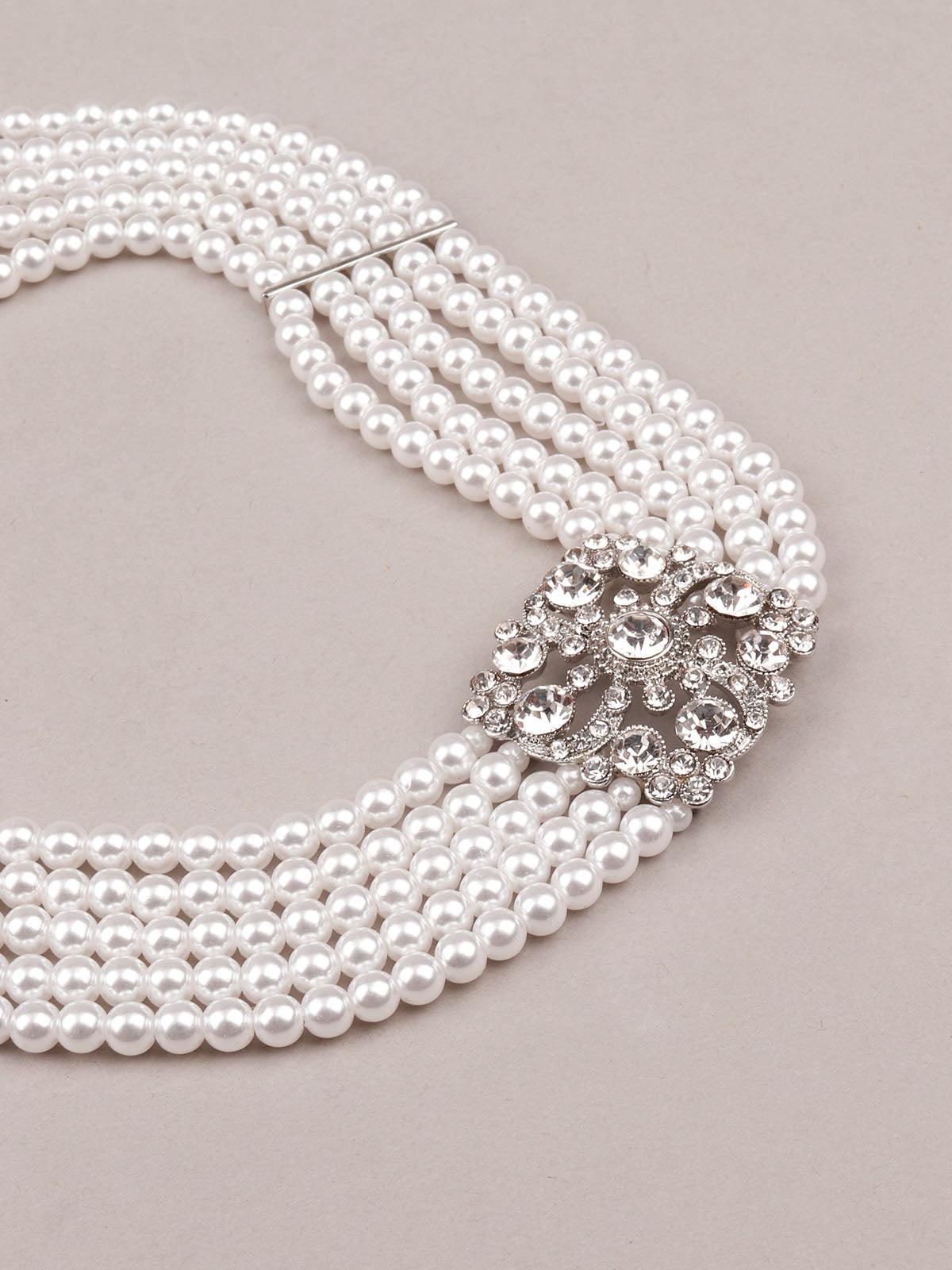Women's Pretty White Pearly Necklace For Wome