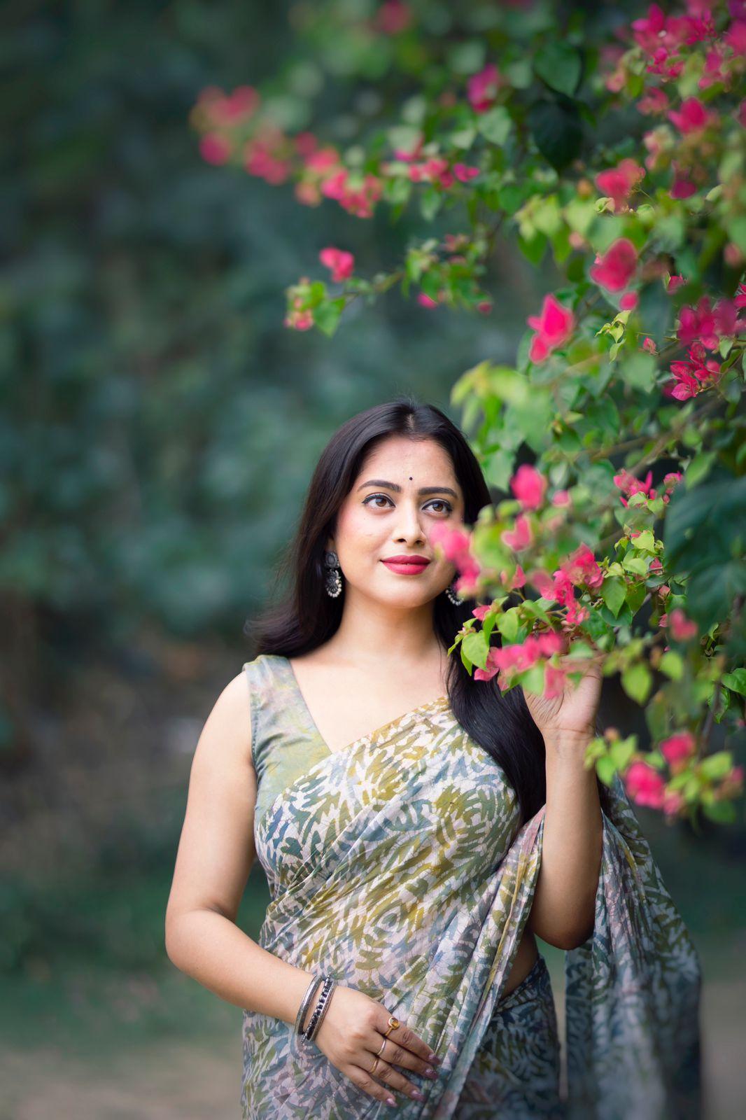 Women's Lightgreen Pure Soft Chanderi Cotton Saree With Blouse - A2M