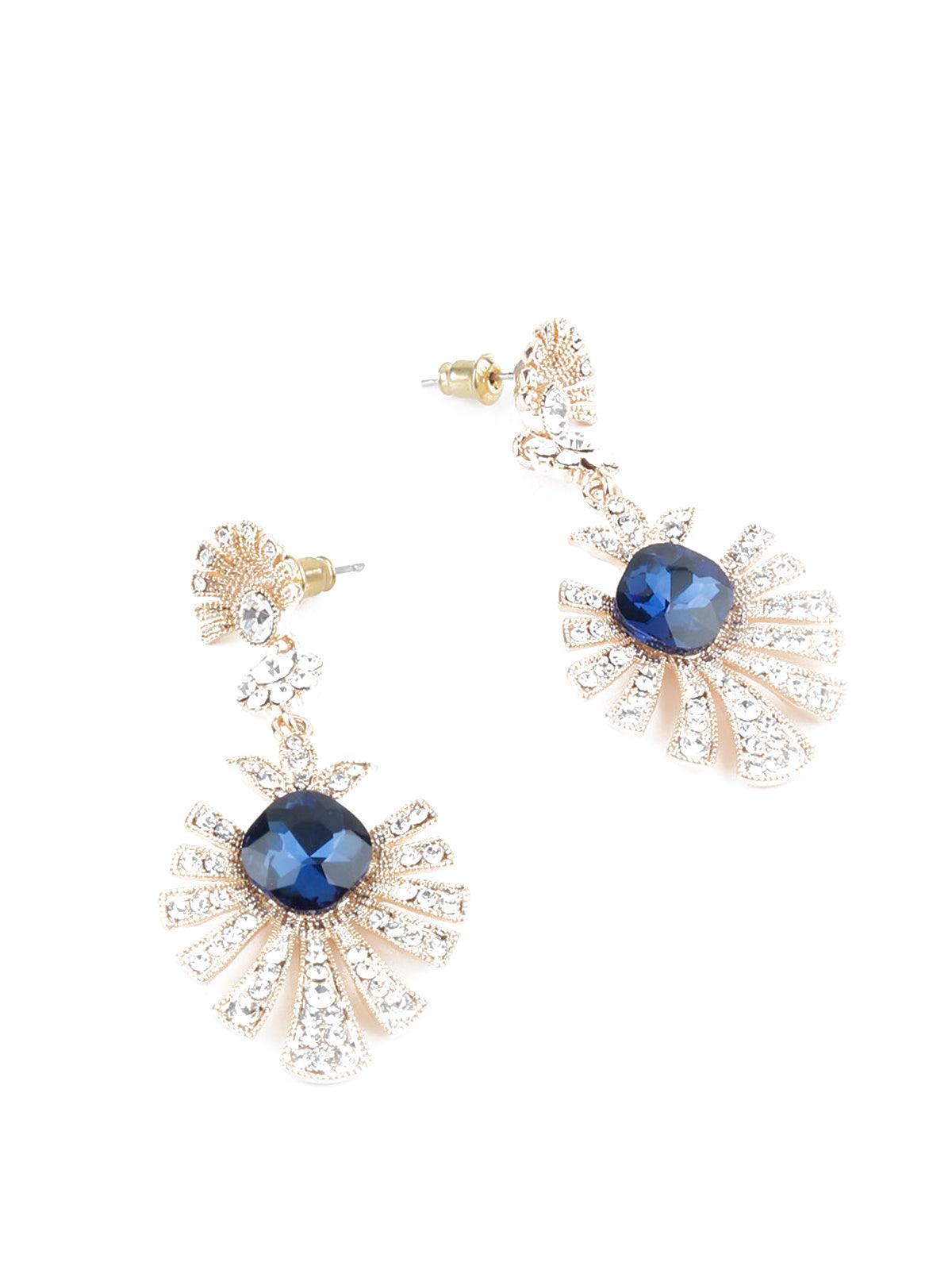 Women's Contemporary Gold And Silver Dangling Earring