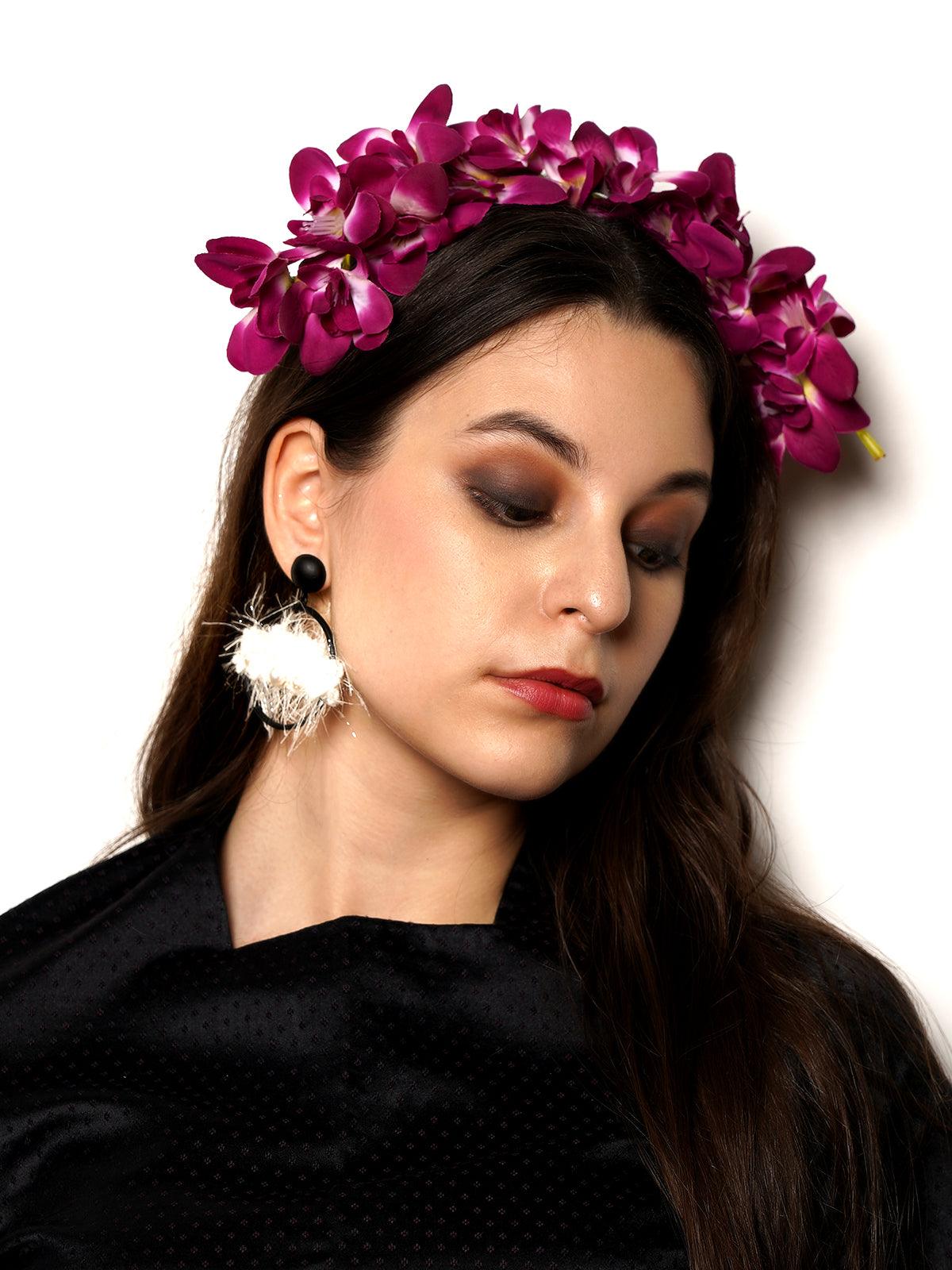Women's Contemporary Ring White Dangle Earring