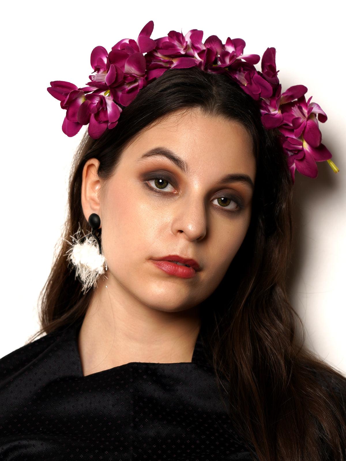 Women's Contemporary Ring White Dangle Earring