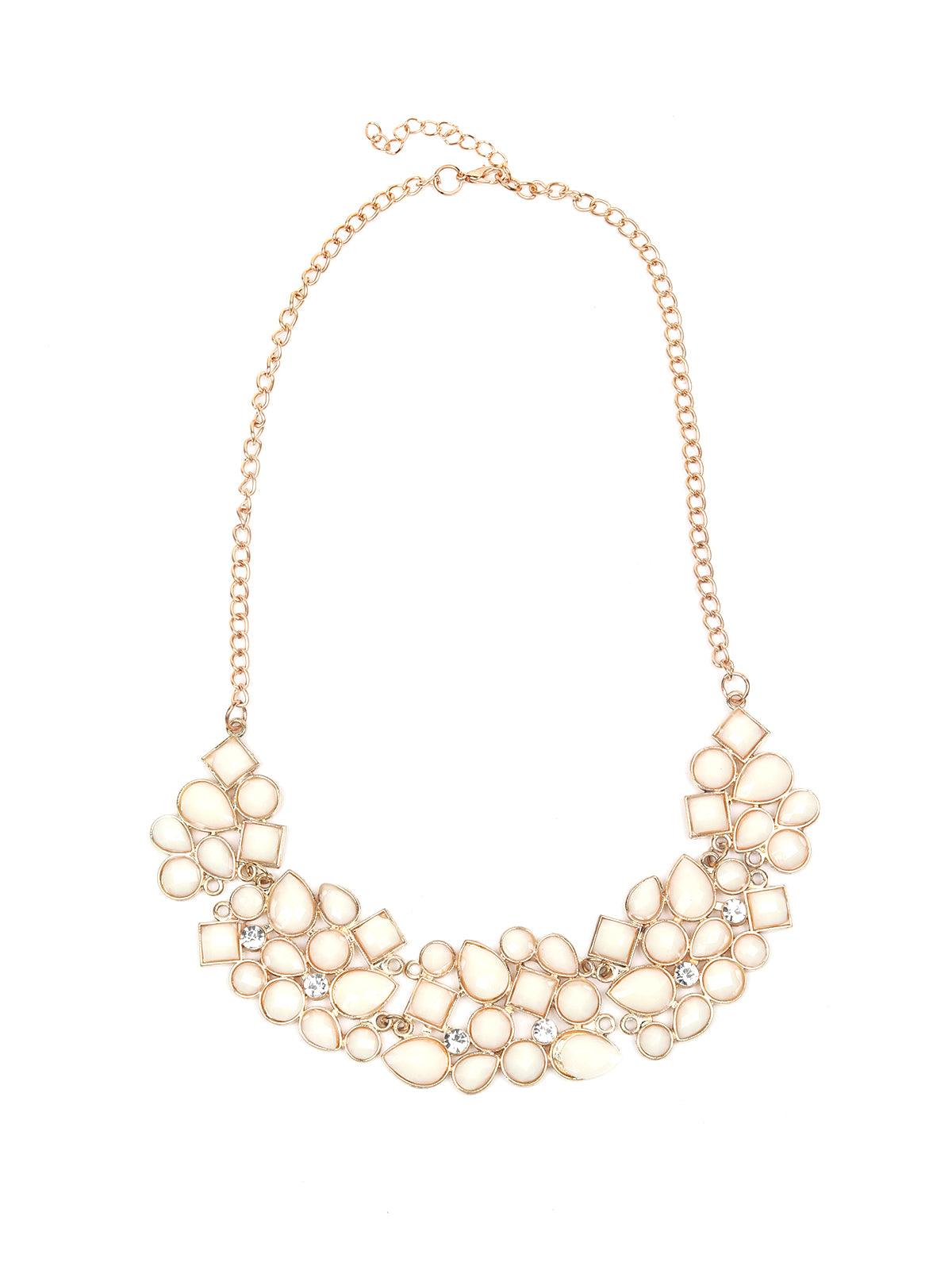 Women's Cream Stylish Necklace Se