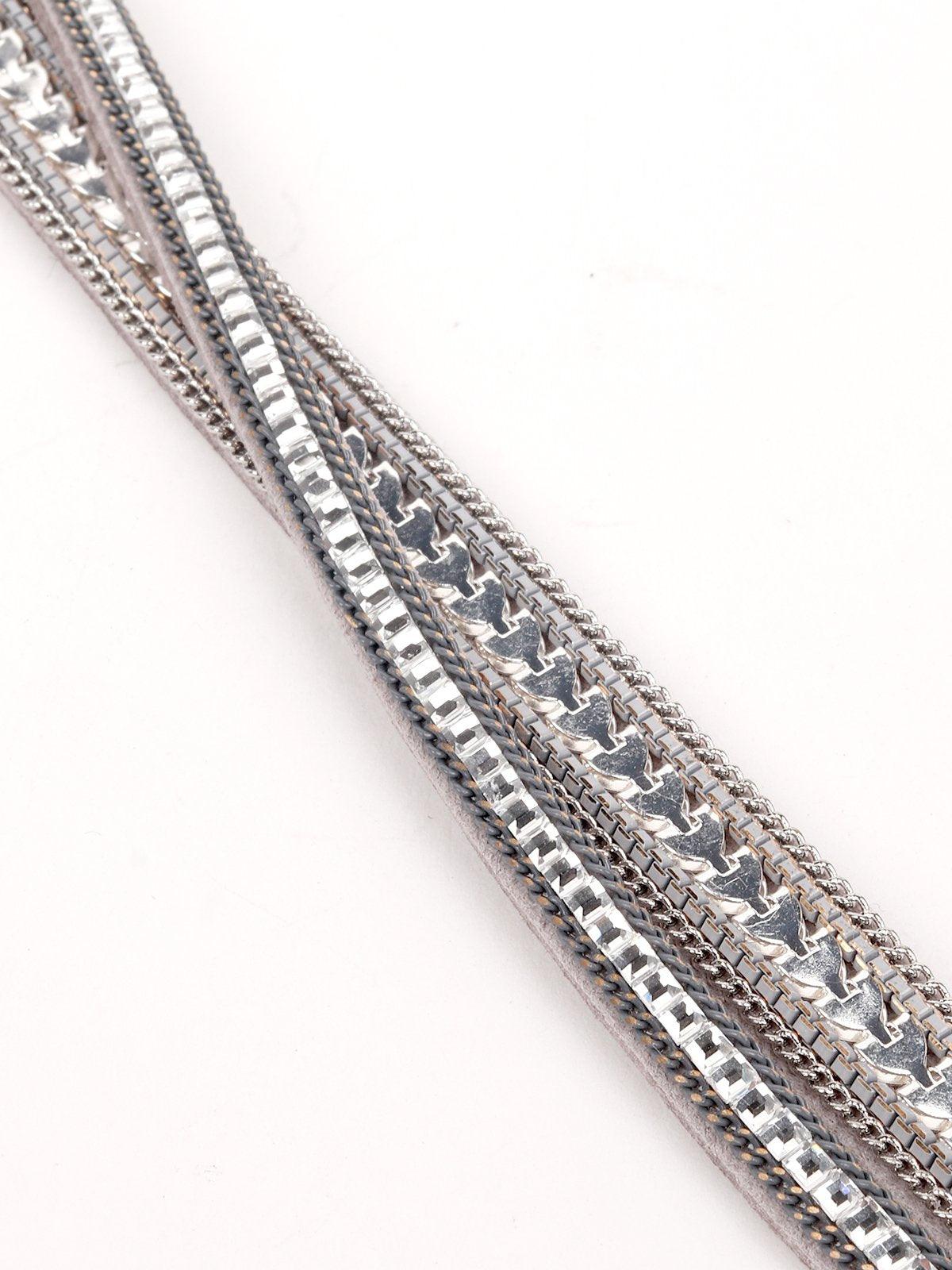 Women's Criss-Cross Metallic Layered Bracele