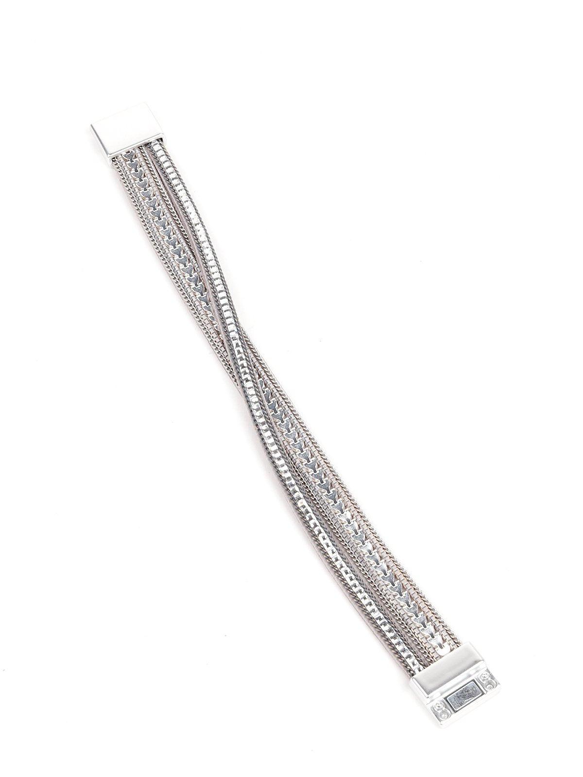 Women's Criss-Cross Metallic Layered Bracele
