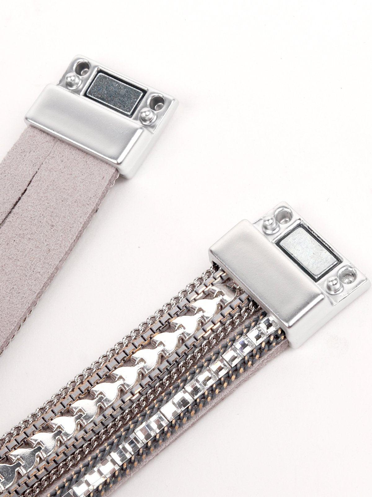 Women's Criss-Cross Metallic Layered Bracele
