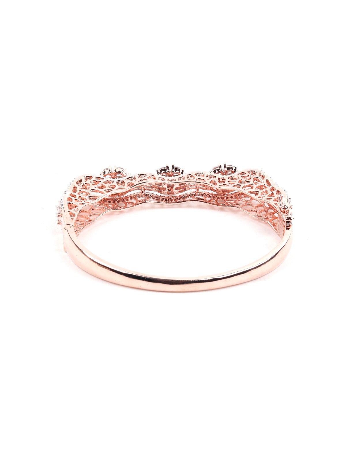Women's Crystal-Embellished Floral Bracelet -Gol