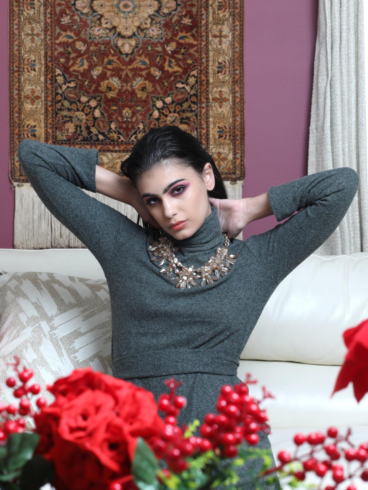 Women's Crystal Shaded Statement Necklac
