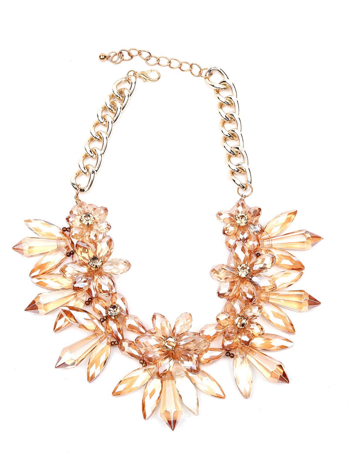Women's Crystal Shaded Statement Necklac