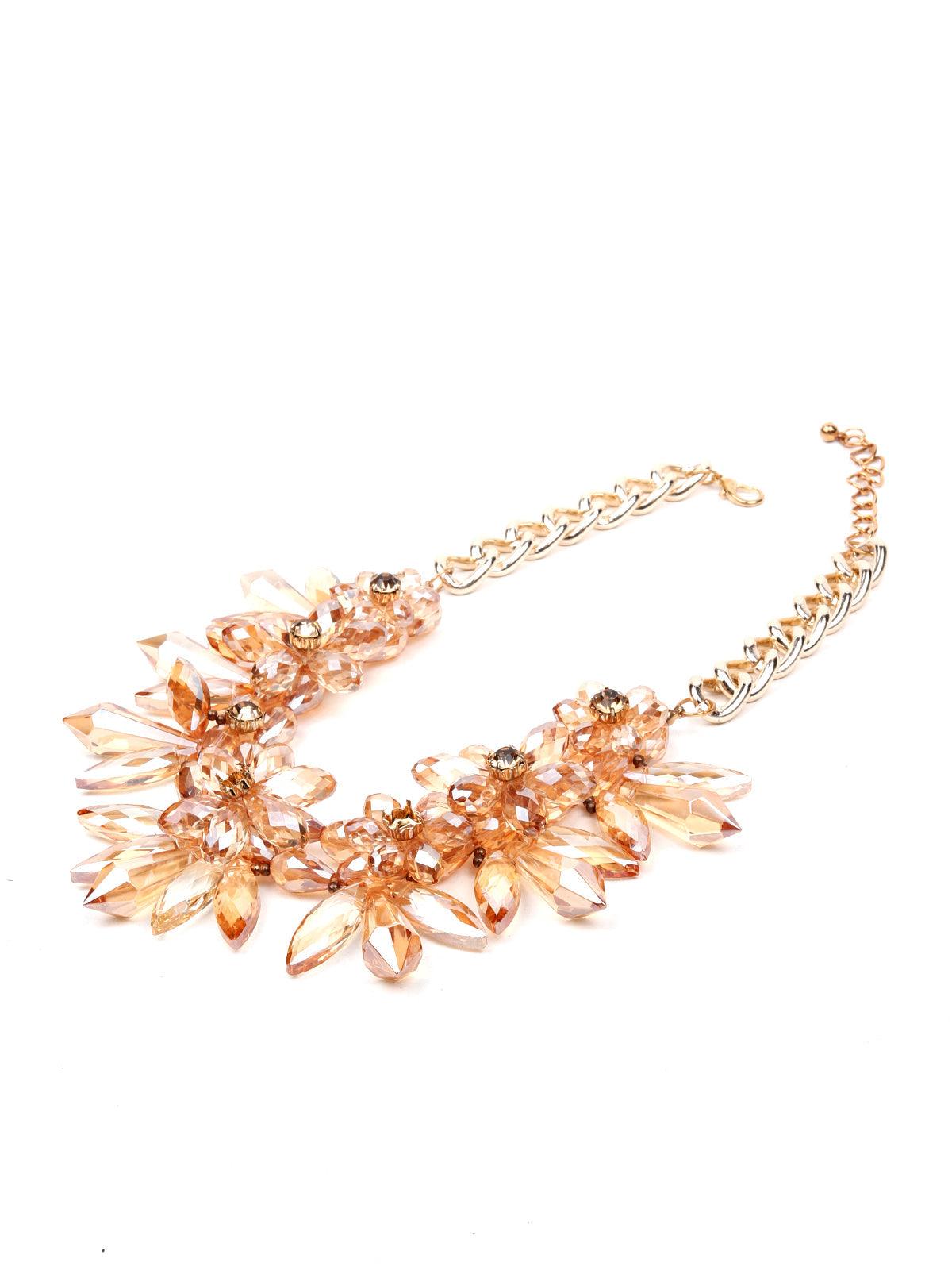 Women's Crystal Shaded Statement Necklac
