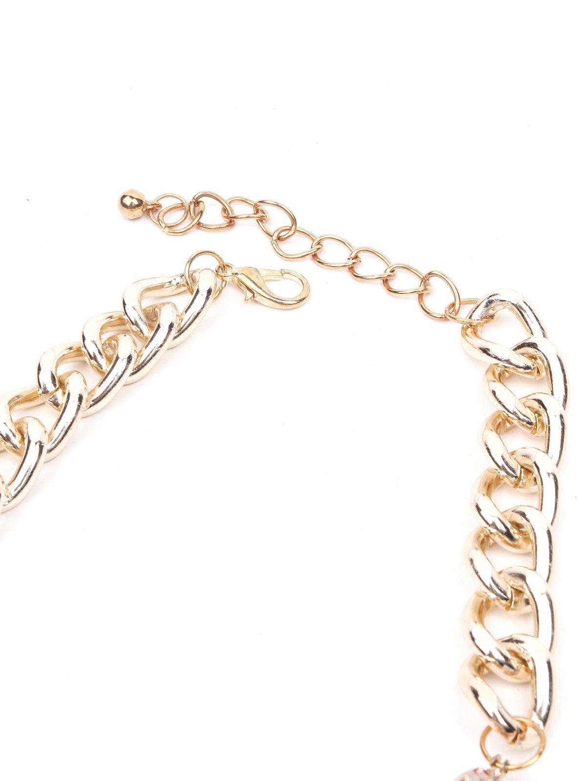 Women's Crystal Shaded Statement Necklac