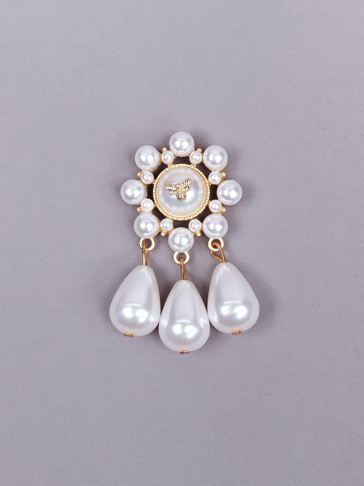 Women's Cute Rounded Pearl Drop Earring