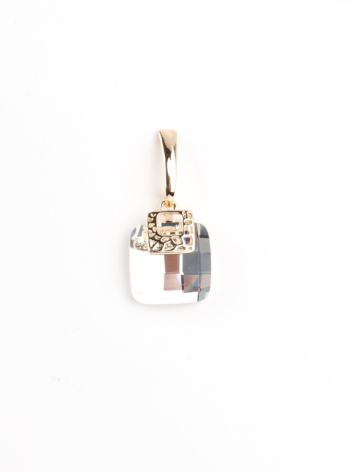 Women's Cute Square White Crystal Earring
