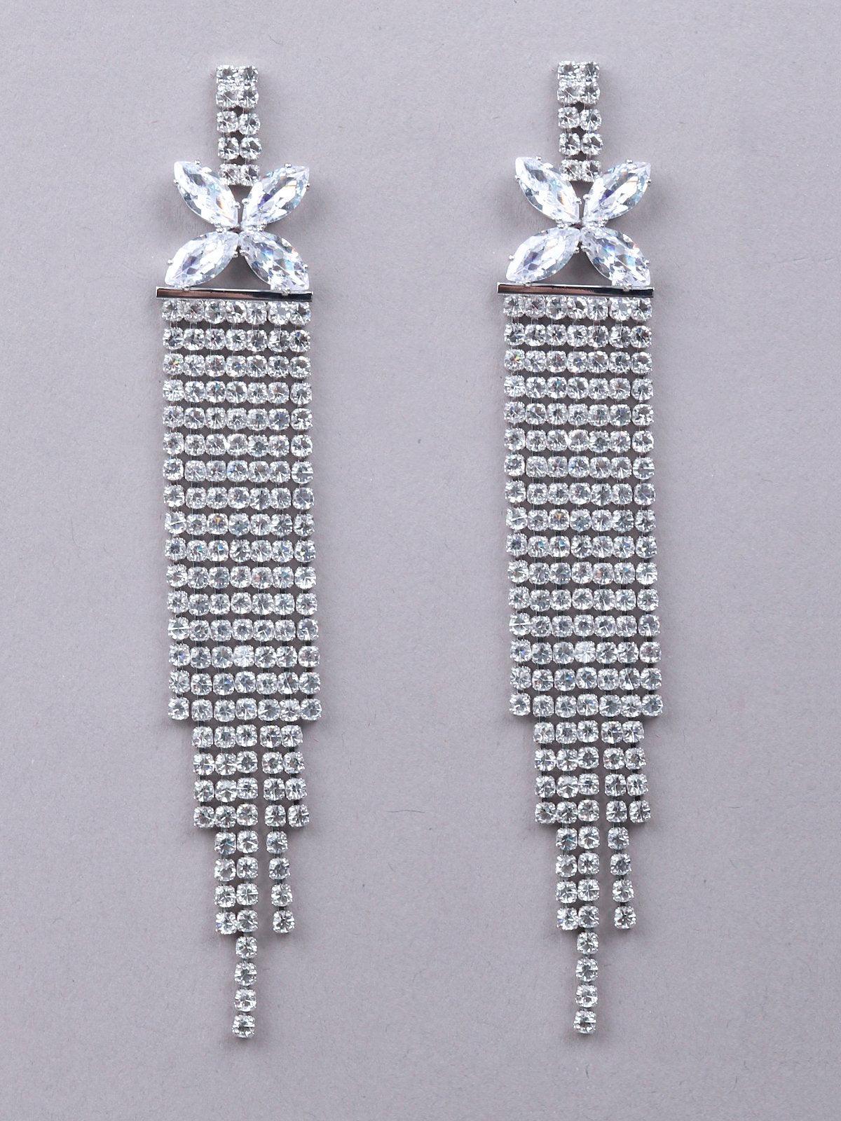 Women's Dazzle Delights Crystal Tassel Drop Earring