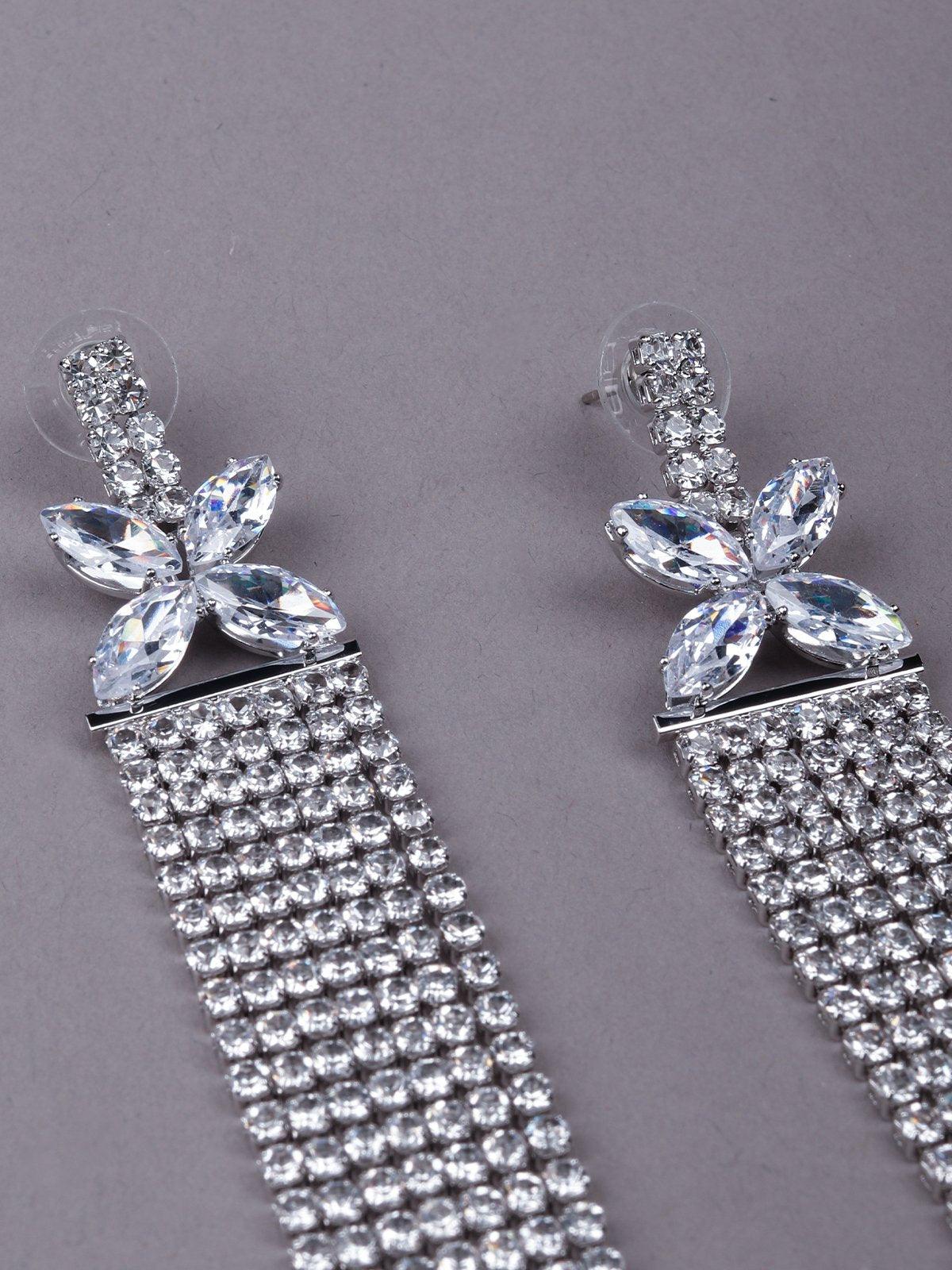 Women's Dazzle Delights Crystal Tassel Drop Earring