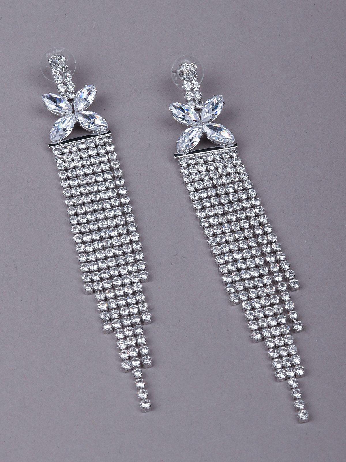Women's Dazzle Delights Crystal Tassel Drop Earring