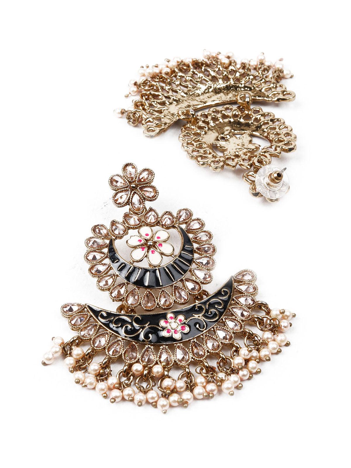 Women's Delicate Blue Meenakari Earring