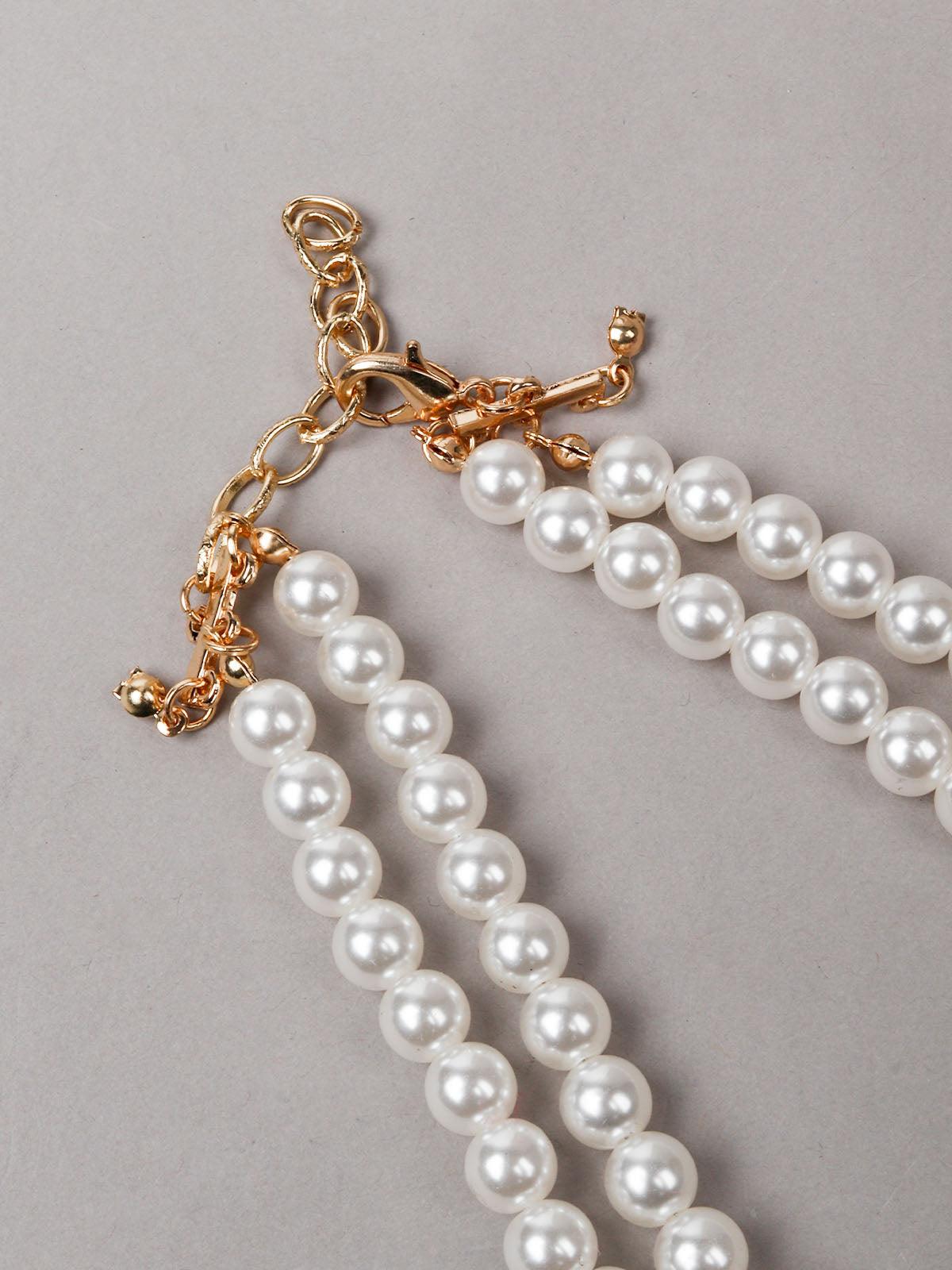 Women's Delicate Pearls Choker Neckpiec
