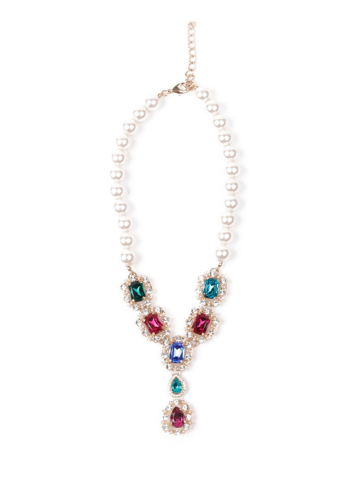 Women's Delicate Pearls Long Neckpiec