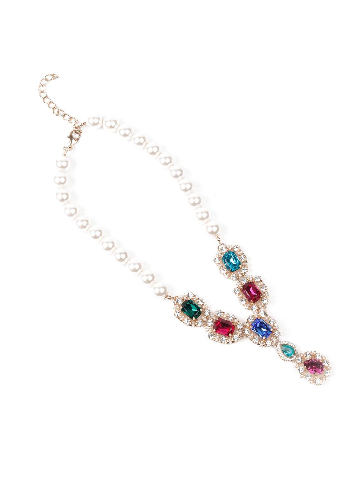 Women's Delicate Pearls Long Neckpiec
