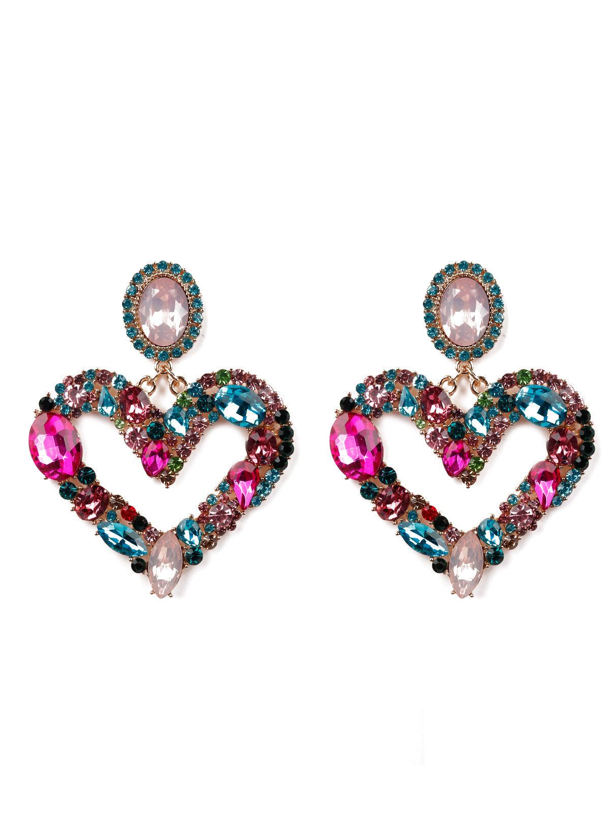 Women's Designer Heart-Shaped Statement Earring