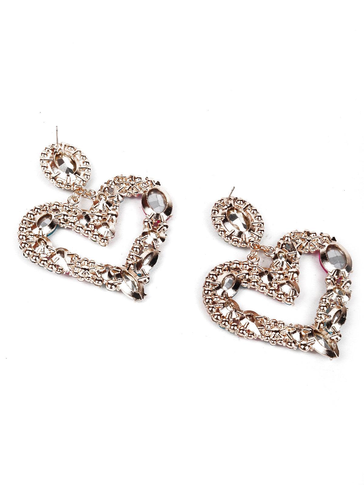 Women's Designer Heart-Shaped Statement Earring