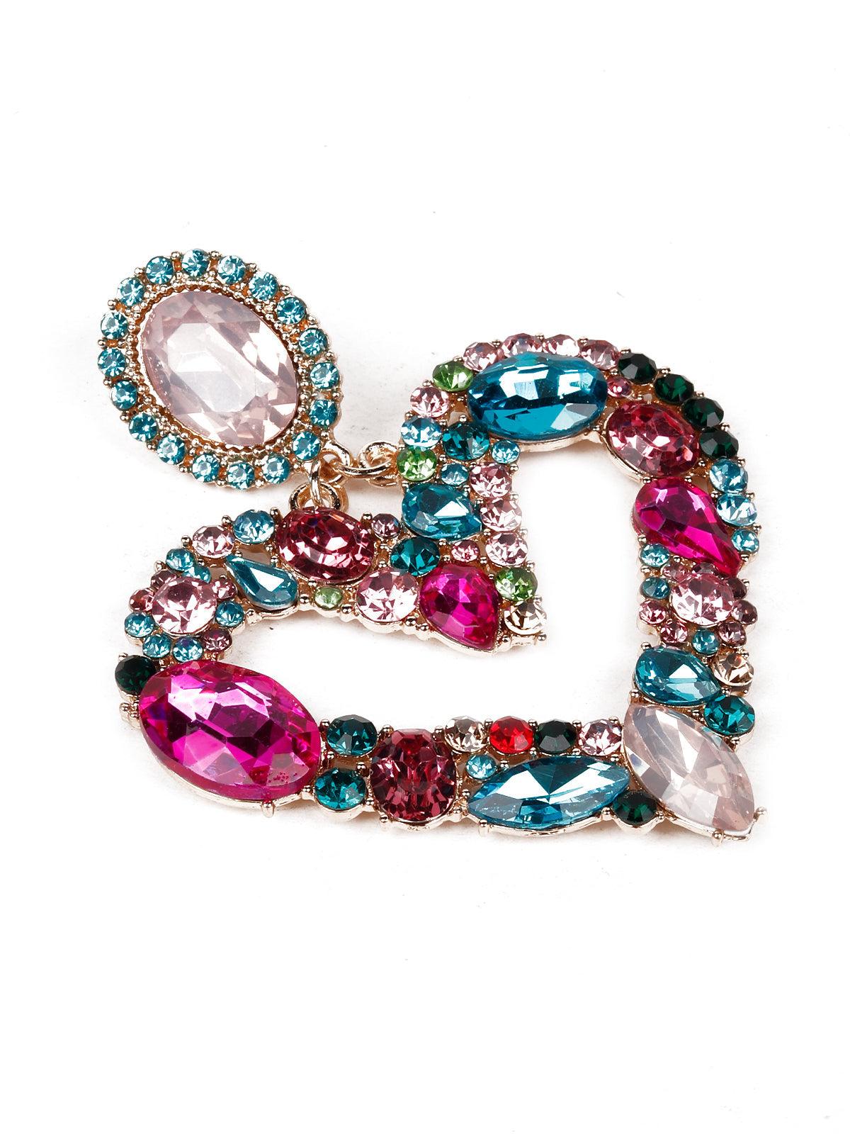 Women's Designer Heart-Shaped Statement Earring